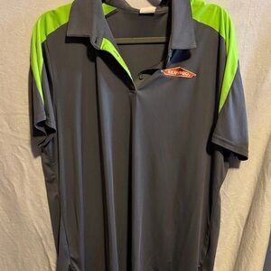 Woman’s  Gray and Green Polo Shirt